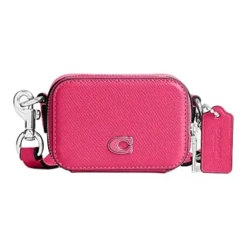 COACH Crossbody Cow Leather Camera Bag Shoulder Bag Crossbody Bag Mini Women's Bright Plum Red