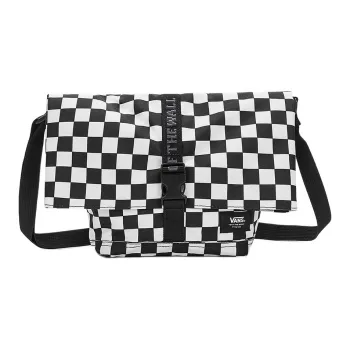 Vans Polyester Messenger Bag Shoulder Bag Crossbody Bag Regular Unisex Black & White
