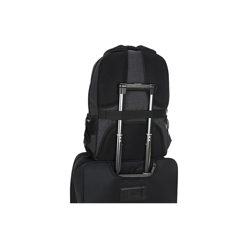SUISSEWIN Polyester Student Backpack Laptop Bag Regular Unisex Black/Gray-7