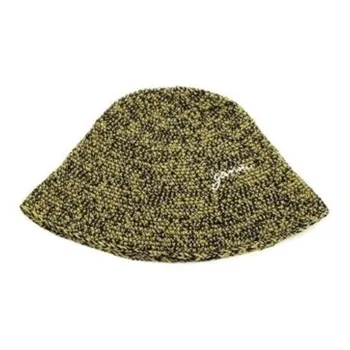 GANNI Logo Embroidered Chunky Knit Bucket Hat