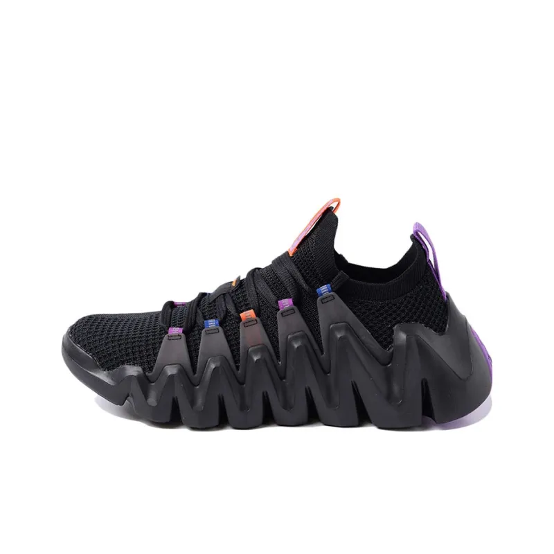LiNing Running Shoes Men Low Top Black/Purple-0
