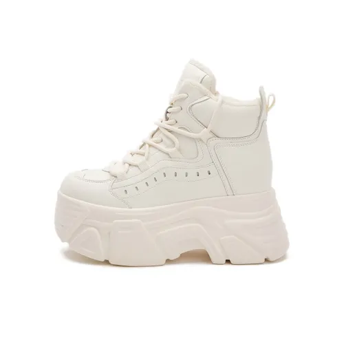 Milan Love Song Lightweight Height Increasing Warm Low Top Chunky Sneakers Women's