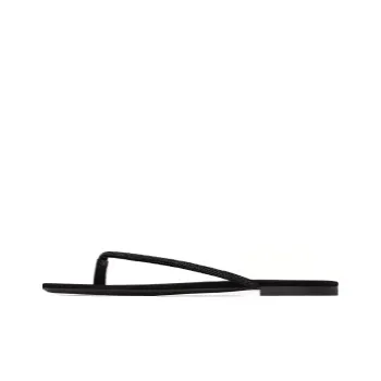 SAINT LAURENT Rubber Sole Flip Flops Women's Black