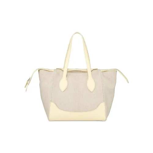 Loro Piana Canvas Shoulder Bag Crossbody Bag Handbag Medium Size Women's Butter