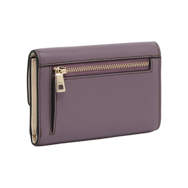 Furla Primula Grain Calfskin Wallet Medium Size Women's Radiant Purple-1
