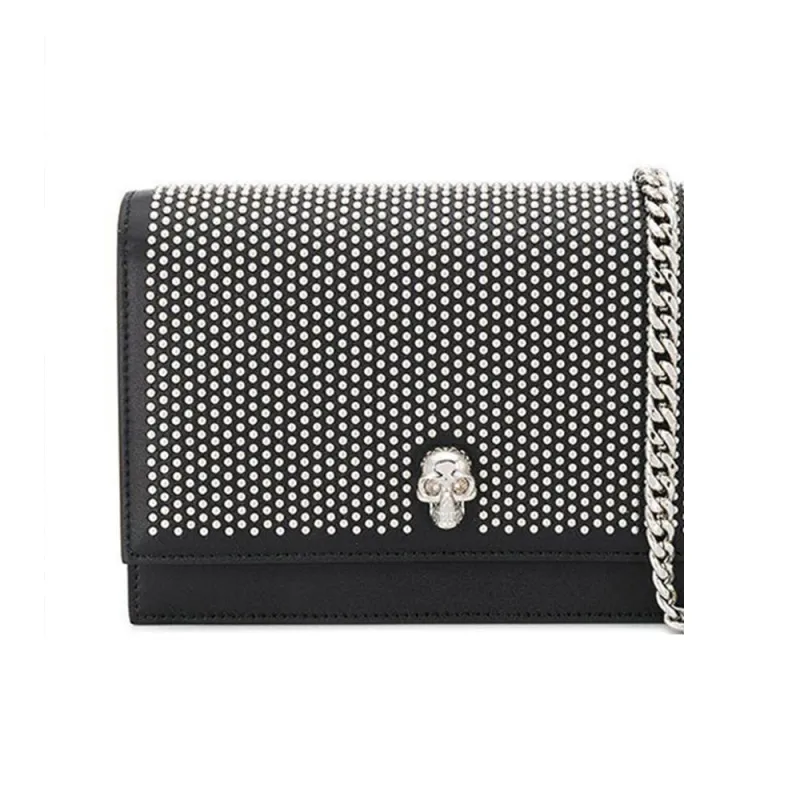 Alexander McQueen Cow Leather Shoulder Bag Women's Black-3