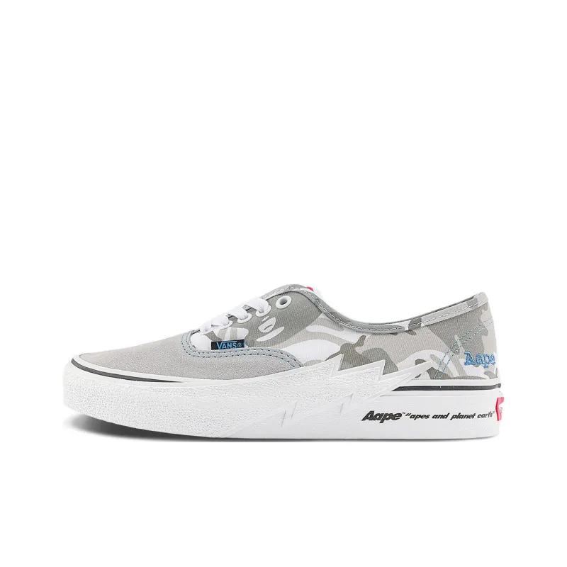 Vans X Aape Authentic Bolt Sneakers 'Grey Blue'-0