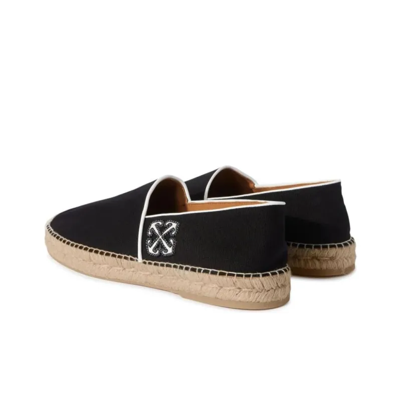 OFF WHITE Anglette Arrow Embroidered Slip On Espadrilles-3