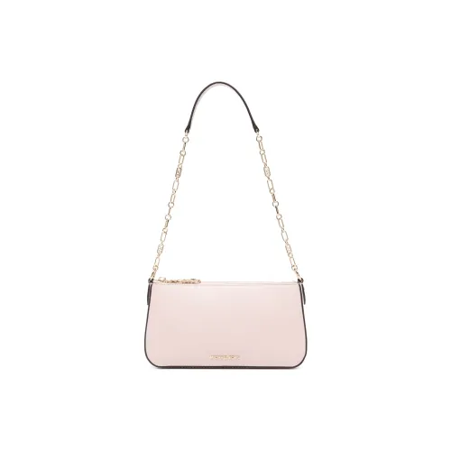 MICHAEL KORS Leather Clutch Bag Over The Shoulder Medium Size Women's Light Pink