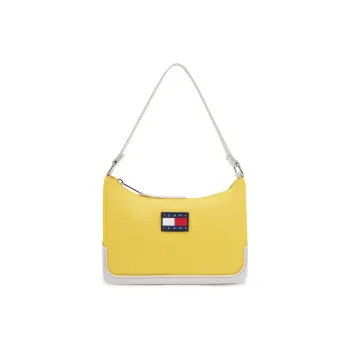 Tommy Hilfiger Polyester Shoulder Bag Medium Size Women's Yellow/White