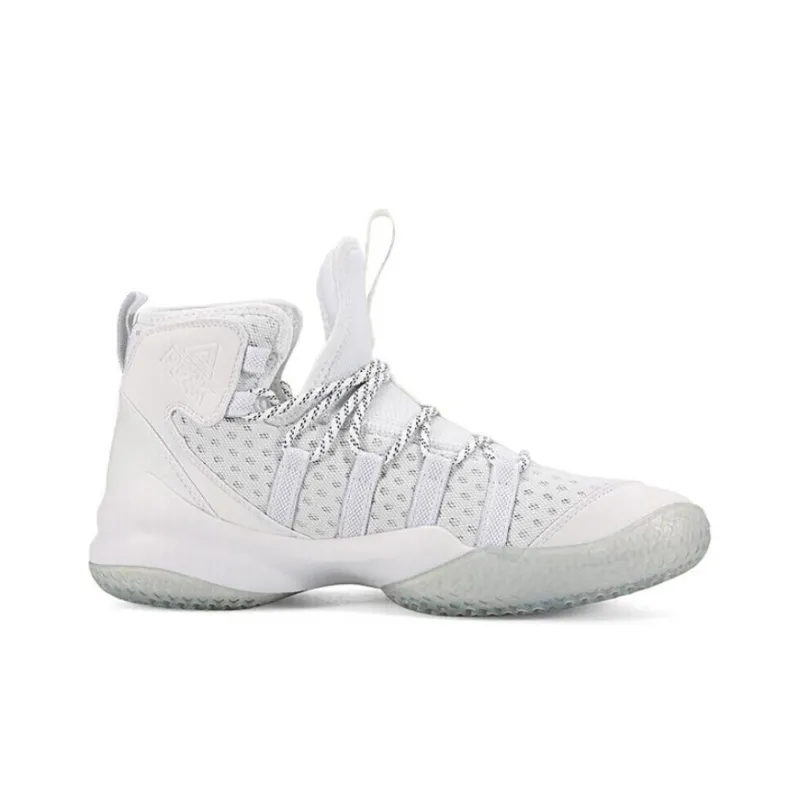 PEAK Cushioning Anti Slip And Wear Resistant High Top Basketball Shoes Men's White-1