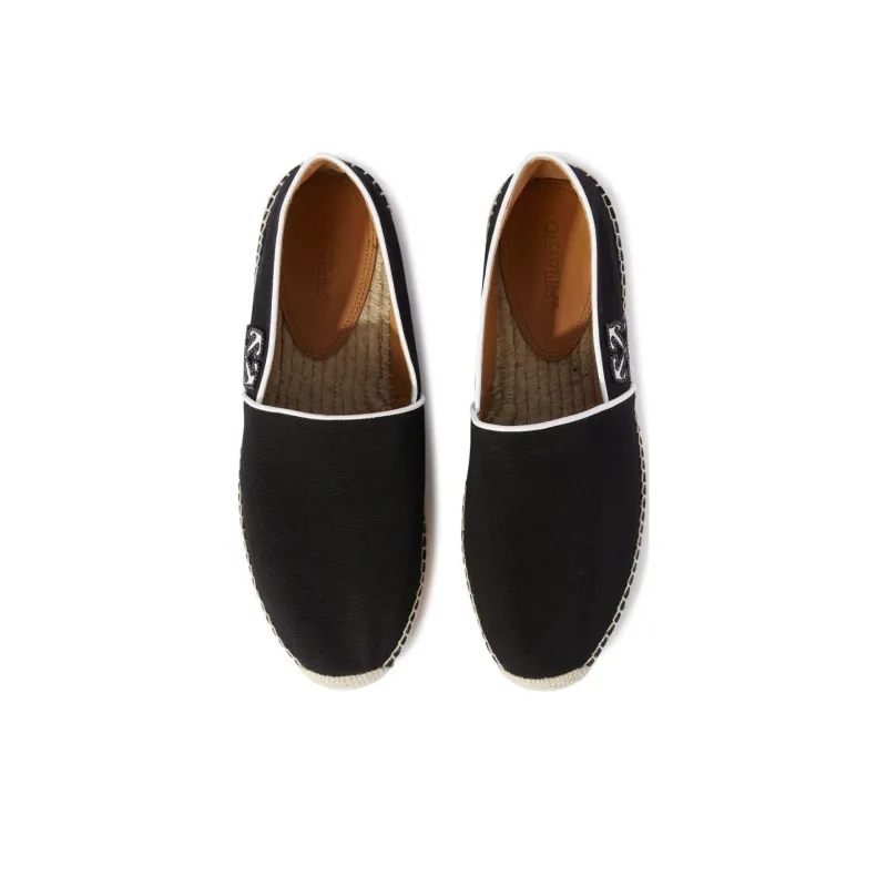 OFF WHITE Anglette Arrow Embroidered Slip On Espadrilles-4