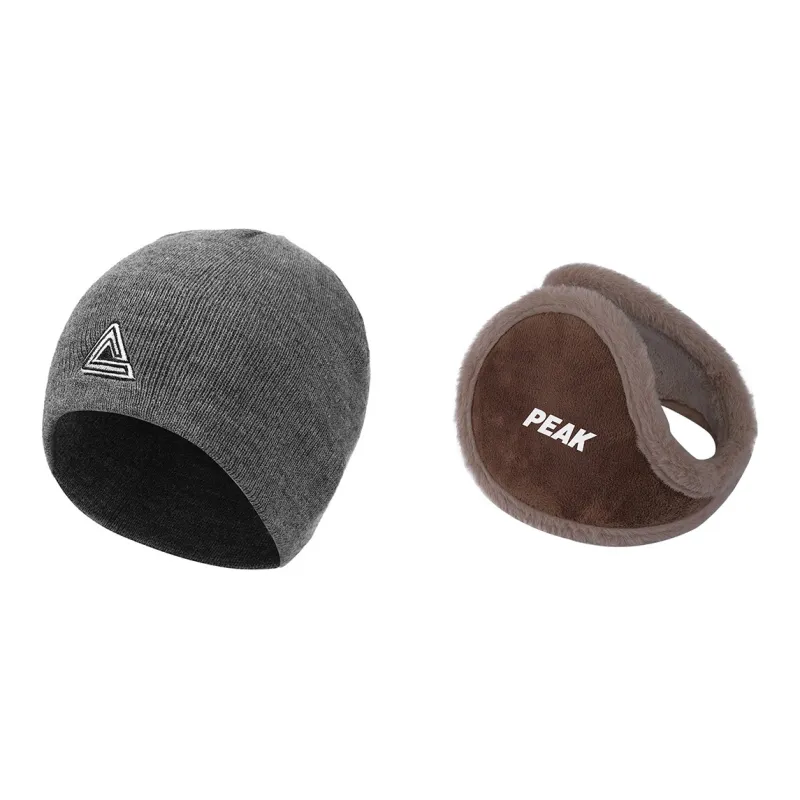 PEAK Warm Knitted Fabric Fleece Beanie Earmuff Windproof Trendy Versatile Comfortable Soft Unisex Multicolor-5