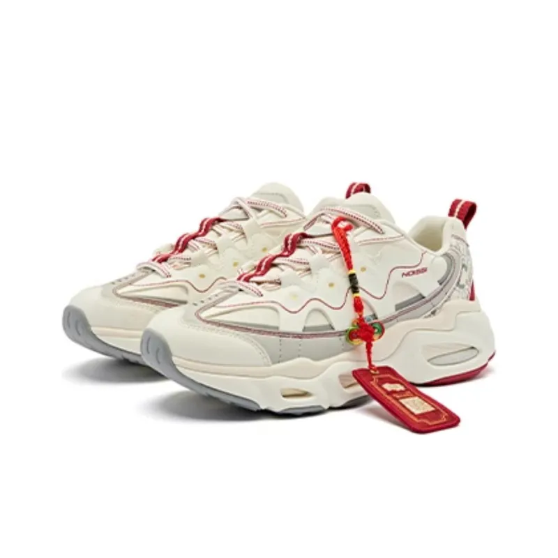 QIAODAN Wear Resistant Low Top Casual Shoes Women's Iron Red-2