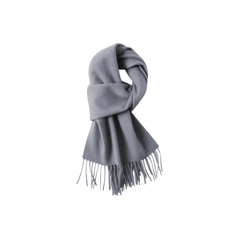 SILKUEEN 100% Wool Knit Scarves Unisex-2