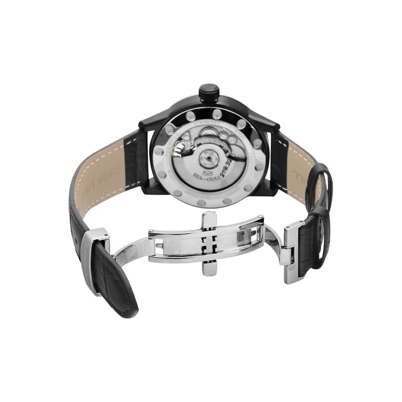 Sea Gull LE BRASSUS Automatic Mechanical Movement Watch Men's Watches Black Dial-15