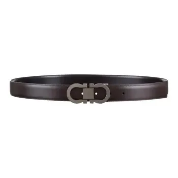 FERRAGAMO Leather Belts Men's Brown Width 3cm