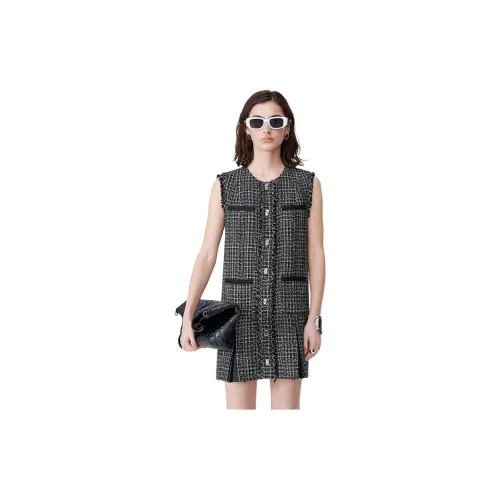 Self Who Sleeveless Dresses Women's Classic Chanel-Style