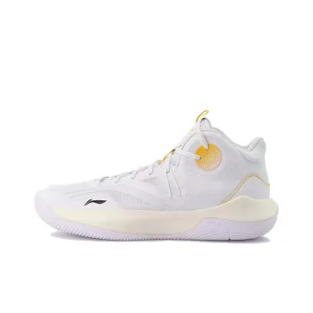 LINING Sonic 9 Team Basketball Shoes Men Mid Top White/Orange