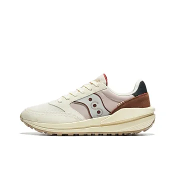 Saucony JAZZ RENEW Anti Slip Wear Resistant Low Top Casual Running Shoes Unisex Beige Brown