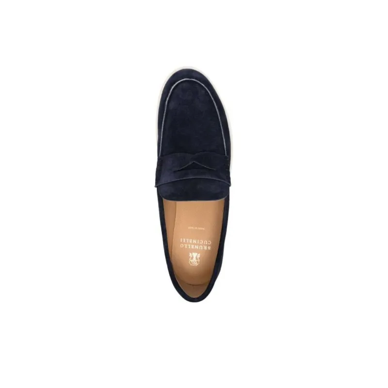 Brunello Cucinelli Suede Penny Loafers-4