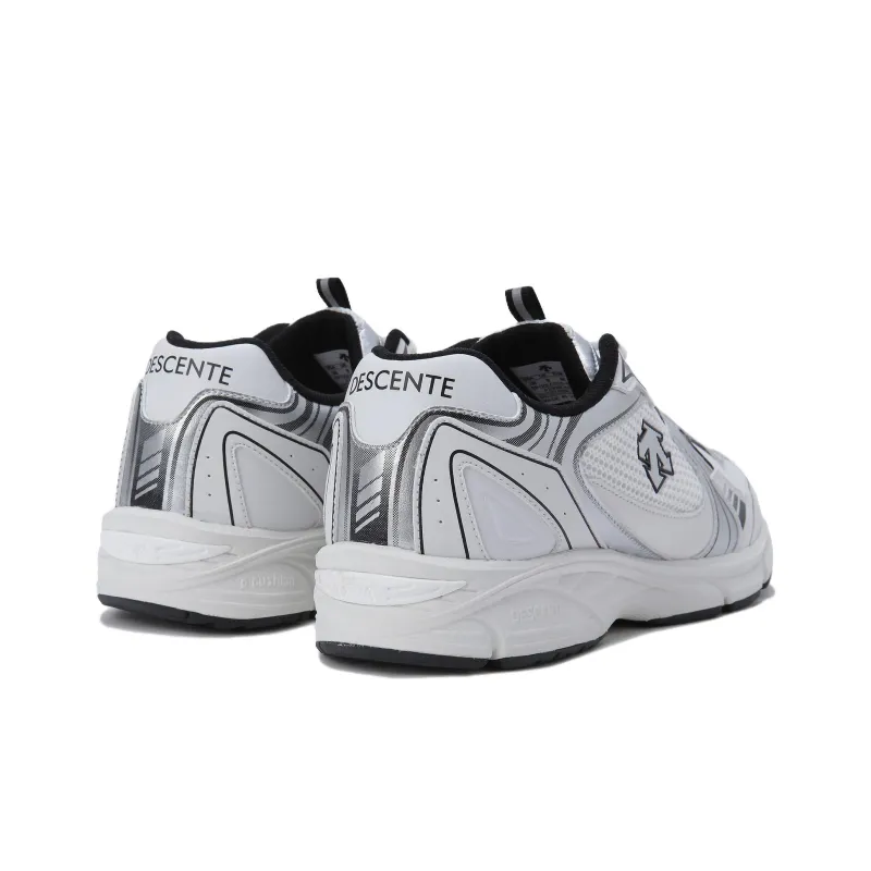 DESCENTE Dimarathon Durable Breathable Low Top Running Shoes Unisex Silver-4