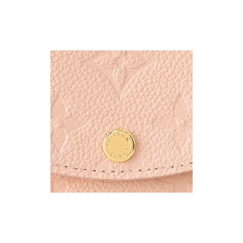 LOUIS VUITTON Cow Leather Wallet Women's Shamal Pink Red-5