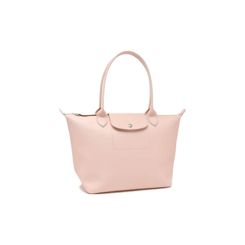 LONGCHAMP Le Pliage Cowhide Patchwork Canvas Tote Bag, Shopping Bag, Handbag, Shoulder Bag Women's Pink-2