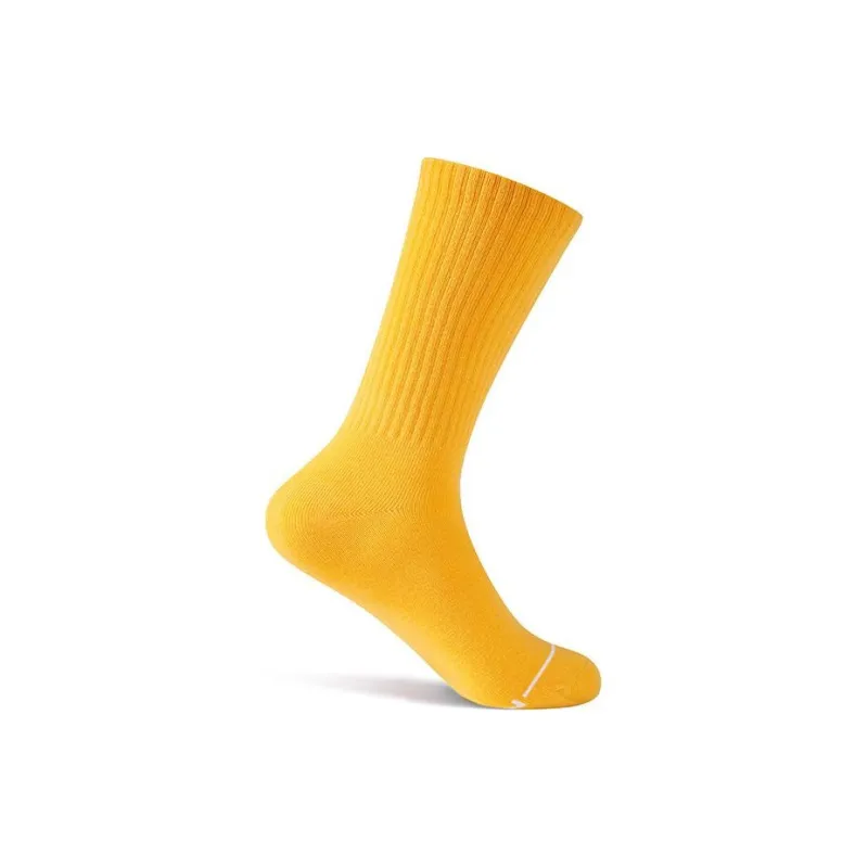 QIAODAN Knee High Socks Unisex 1 Pack Glazed Yellow-1