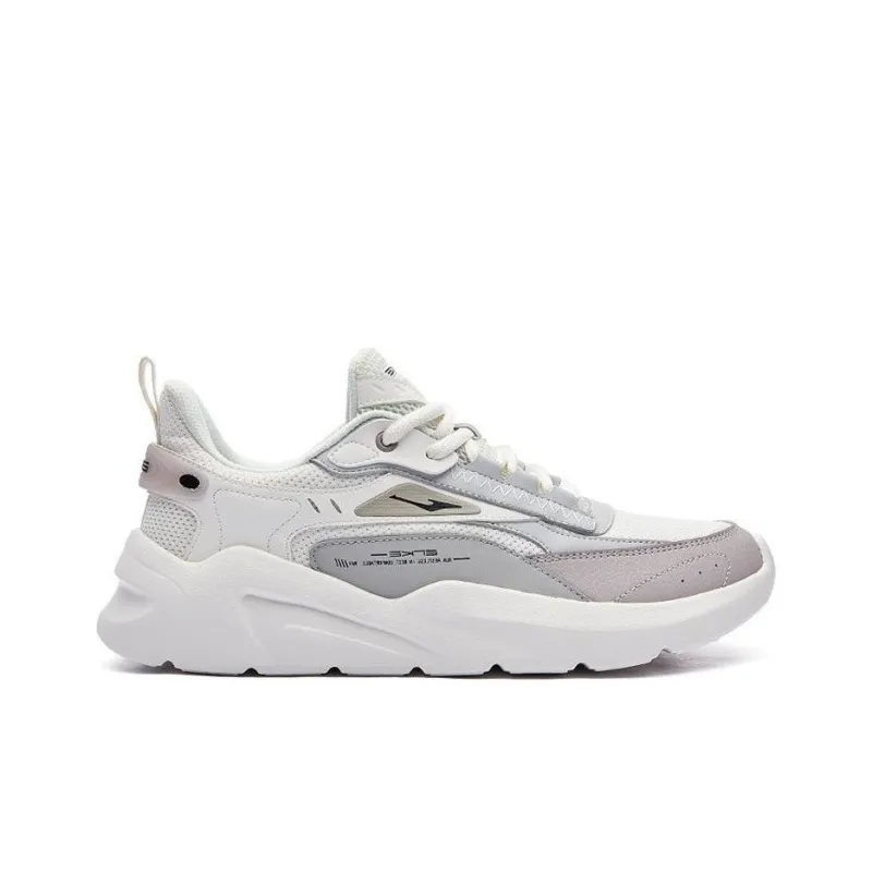Erke Summer Adventures Cushioning Anti Slip Wear Resistant Breathability Low Top Casual Shoes Men's White Gray-1