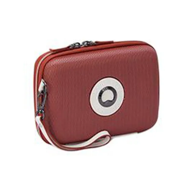 DELSEY PC Cell Phone Pouch Small Square Bag Handheld Shoulder Bag Crossbody Bag Small Size Unisex Terracotta-2