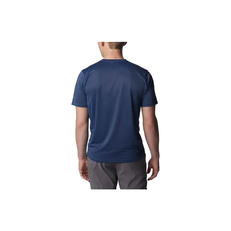 Columbia Hike T Shirt Men's Deep Mountain Blue-1