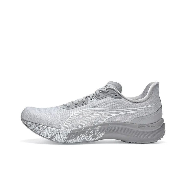 DO WIN Anti Slip And Wear Resistant Breathable Low Top Full Length Carbon Plate Running Shoes Unisex Gray White-0