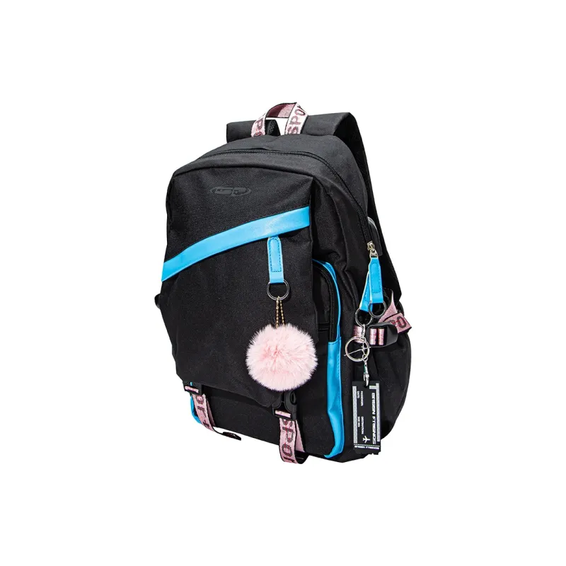 GF Nylon Backpack Large Size Women's Blue Black-3