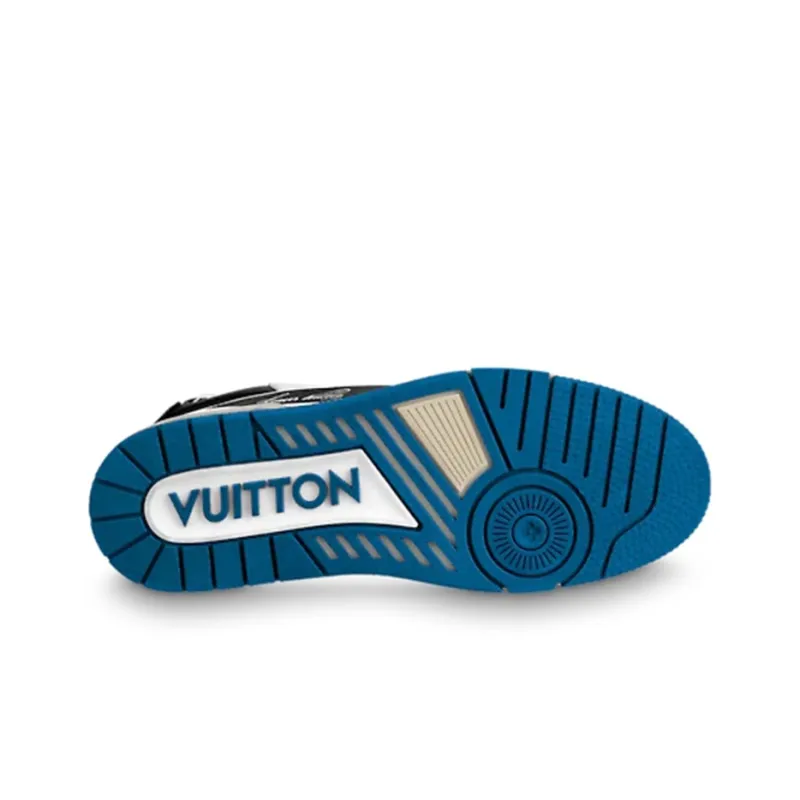LOUIS VUITTON Lv Trainers Black Blue WHite'-4