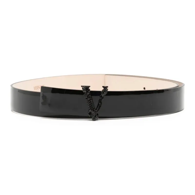 VERSACE Virtus Patent leather Belt-0