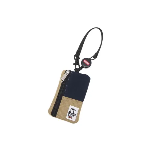 CHUMS Card Holders Navy Blue With Light Brown Accents