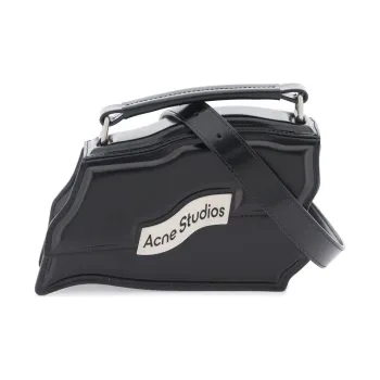 Acne Studios Cow Leather Crossbody Handbag, Shoulder Bag Mini Women's Black