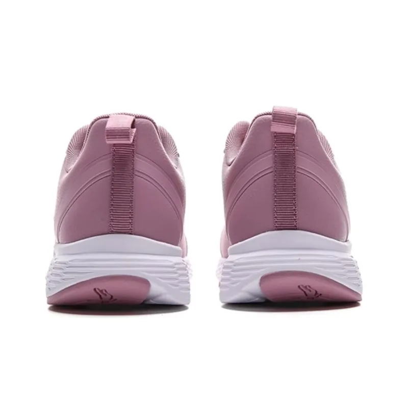 QIAODAN Slip Resistant Waterproof Low Top Running Shoes Women's Pink Purple-3