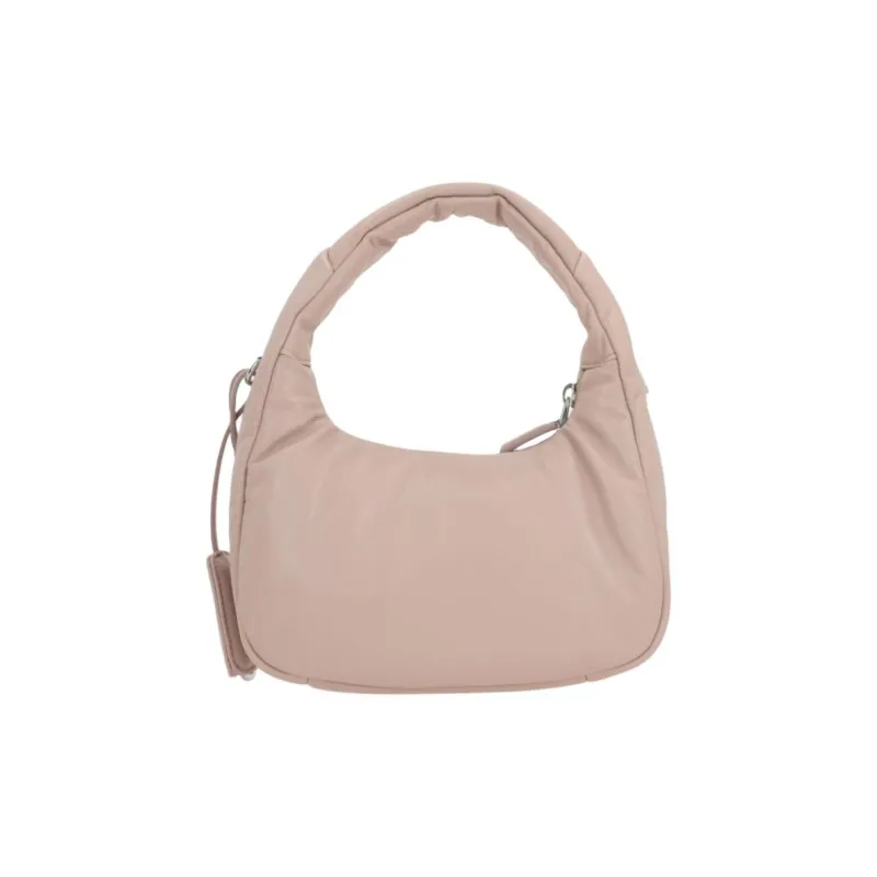 PRADA Lambskin Crossbody One Shoulder Handbag Women's Beige Pink-2