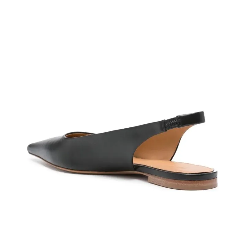 OFF WHITE Allenframe Pointed Toe Slingback Ballerina Shoes Women's-3