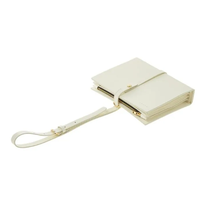 MARNI Calfskin Clutch Women's White-4