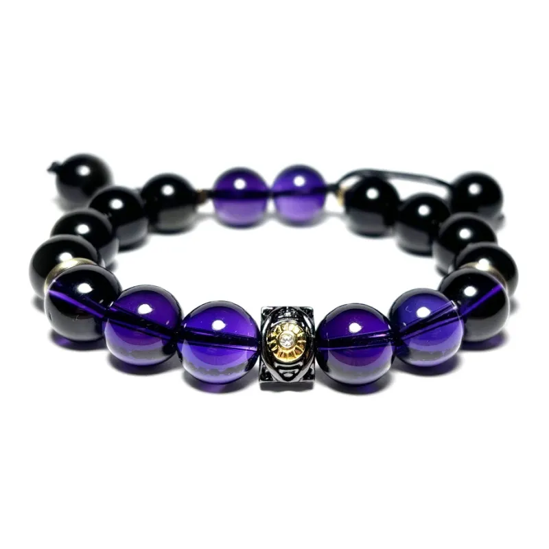MOUNTAINS AND MANS Obsidian Jade Bracelets Unisex-5