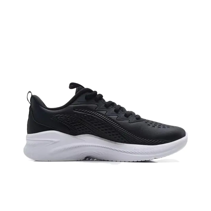 QIAODAN Wear Resistant Running Shoes Men's White Black-1