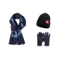 Blue Scarf+Navy Blue Glove+Hats & Caps