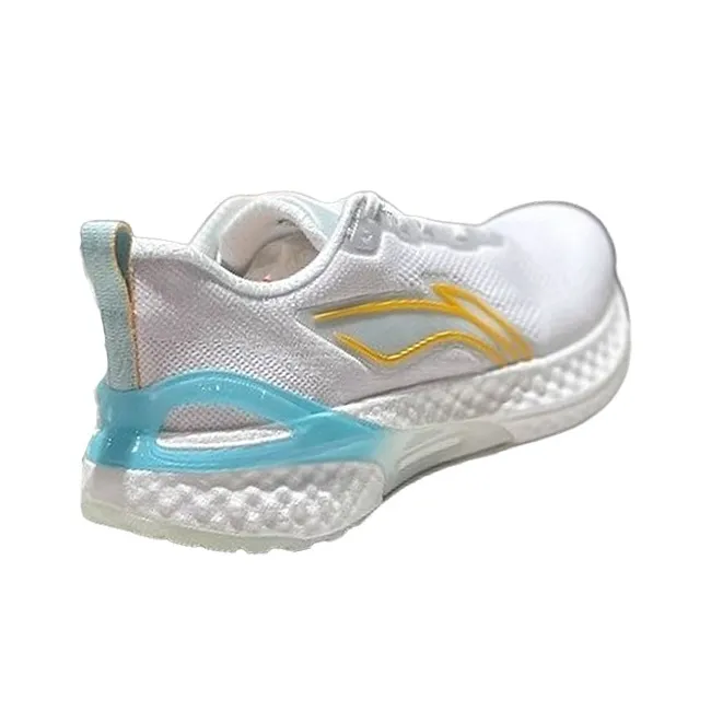 LiNing YueYing Element Cushioning Wear Resistant Rebound Low Top Running Shoes Men's White Blue Yellow-3