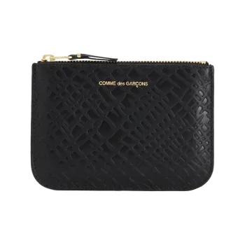 CDG Cow Leather Wallet Women's Black