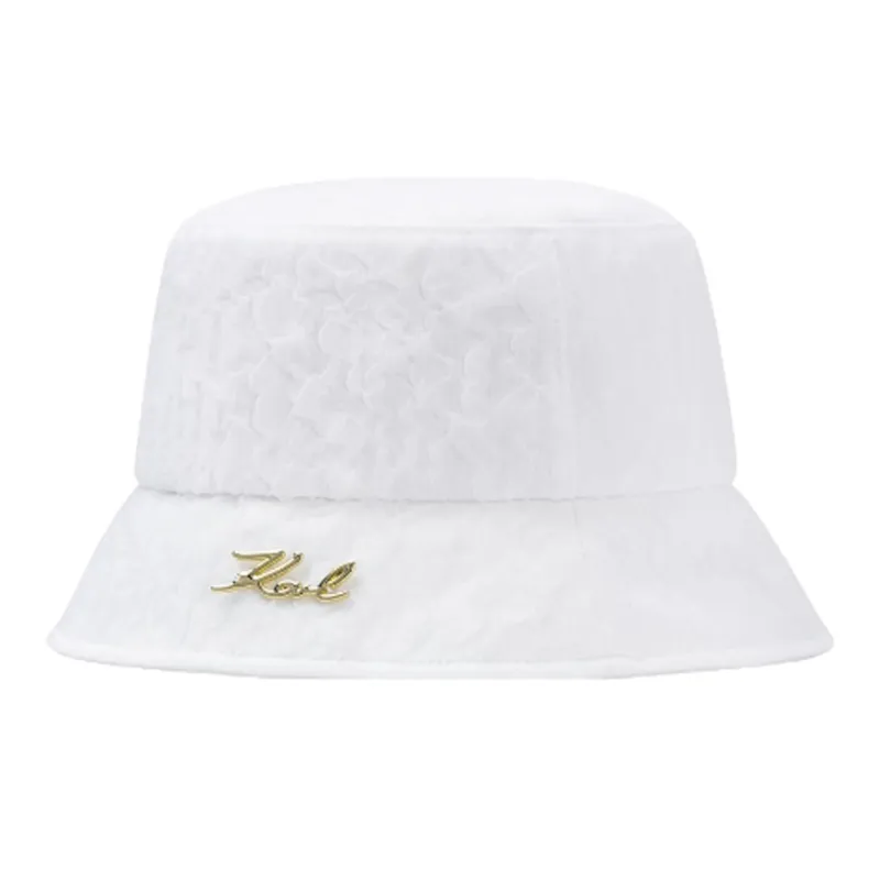 KARL LAGERFELD Cotton Bucket Hats Unisex White-1