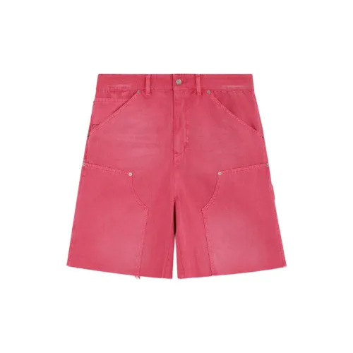 WE11DONE Denim Shorts Men Pink