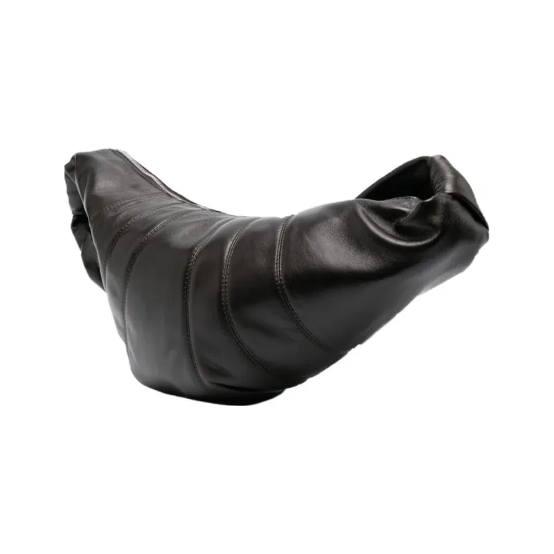 Lemaire Lambskin Goat Horn Puffy Crossbody Bags Medium Size Dark Chocolate-1